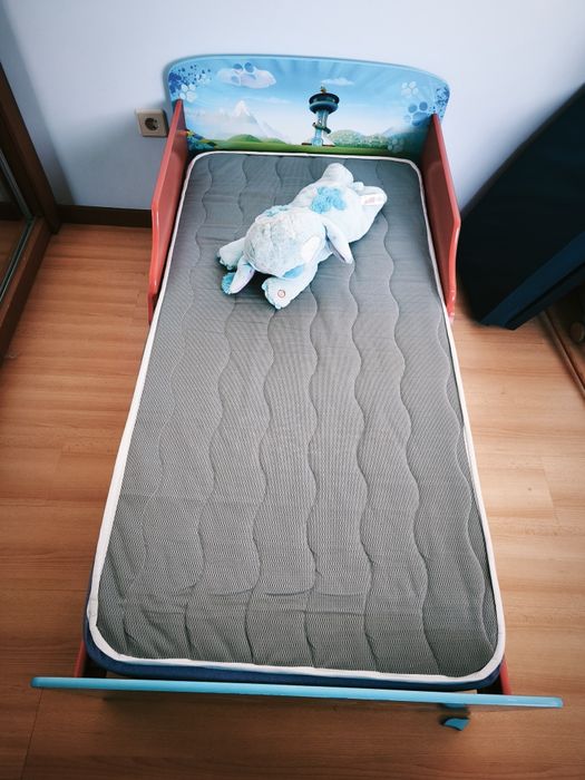 Cama Patrulha Pata  para criança com colchão