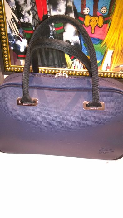 Mala Lacoste original azul marinho