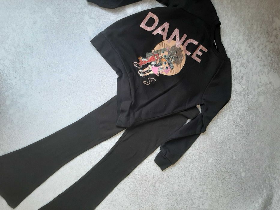 Комплект на дівчинку світшот лол лосінки кльош