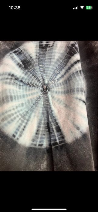 bluza grunge ciepła z bawełny tie dye