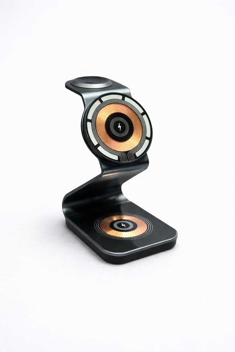 Магнітна зарядна станція 3 в 1 MagSafe 15W алюміній для iPhone Watch AirPods