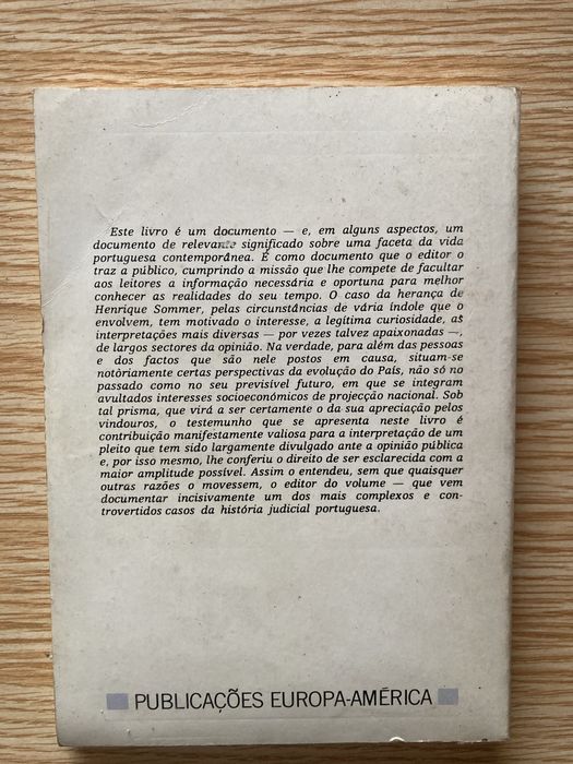 Livro “A Herança de Henrique Sommer”