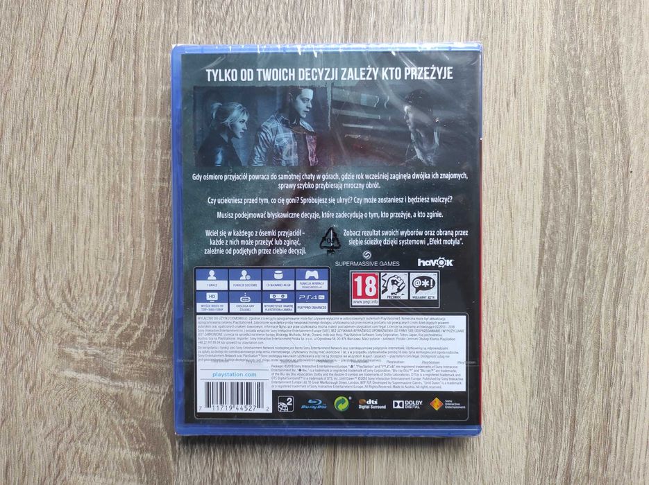 Until Dawn PL - PS4 - Nowa w folii