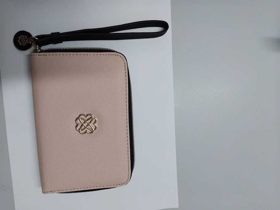 Elegante bolsa para telemóvel cor nude excelente qualidade