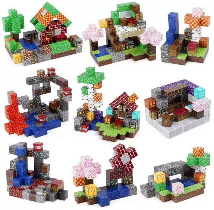 100 blocos magnéticos para brincar