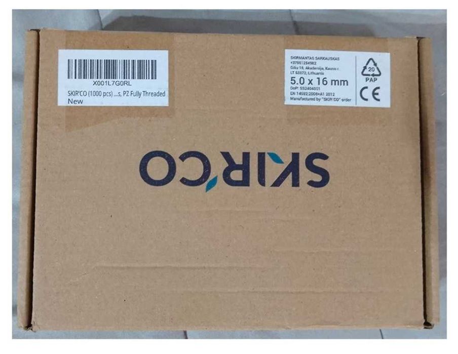 Caixa 1000 Parafusos 5,0 x 16 mm de aço (256)