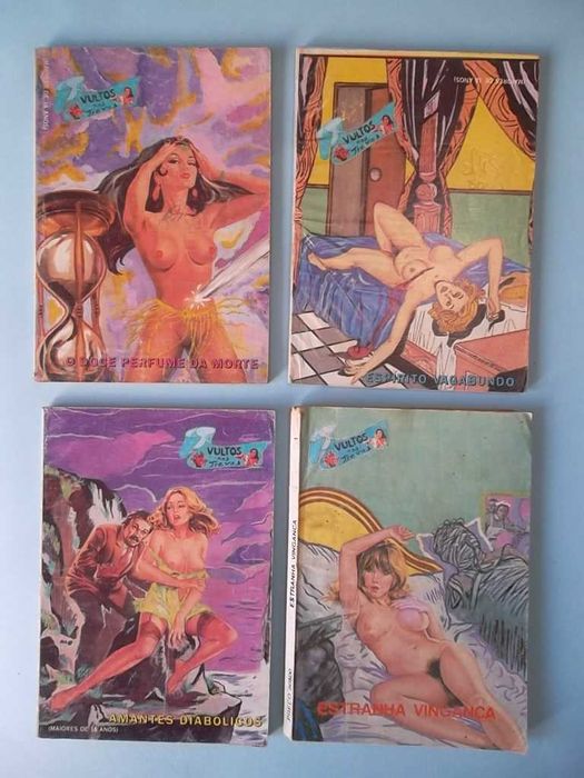 Banda desenhada erótica / terror "VULTOS NAS TREVAS" (anos 80)