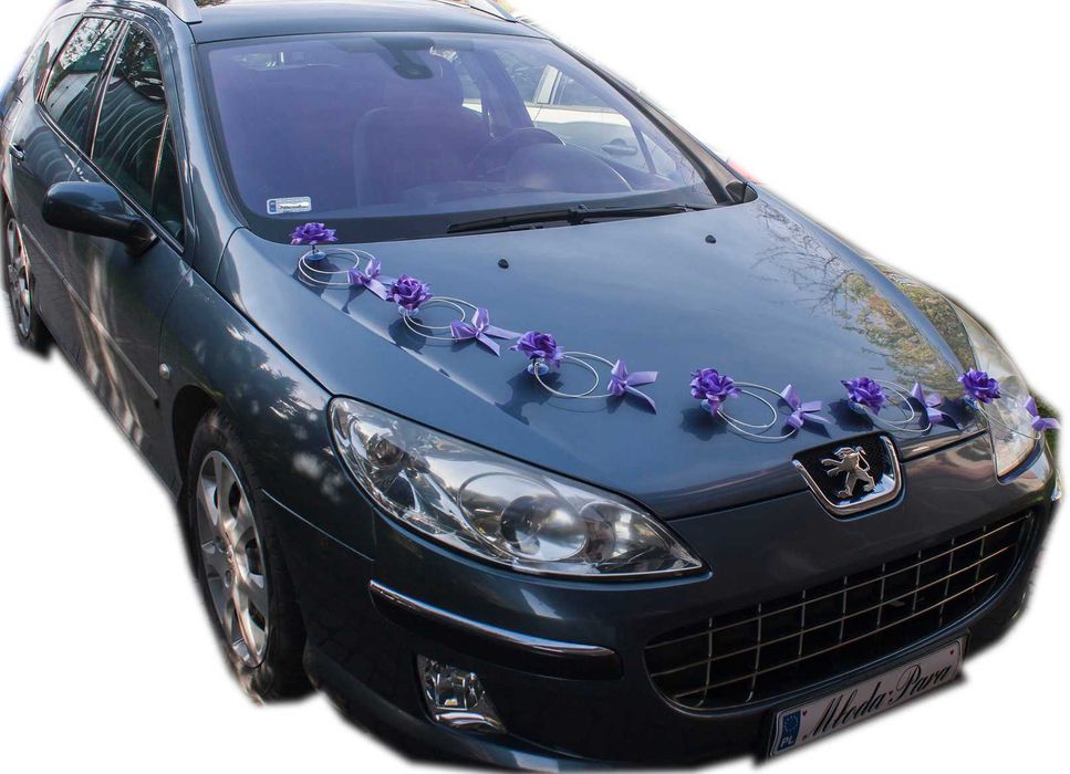 Przybranie samochodu stroik na auto.Dekoracja na samochód na ślub 180