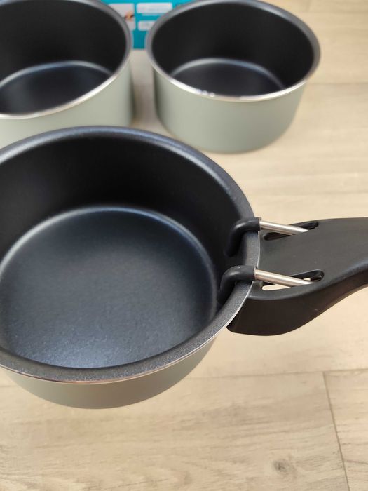 Sitram Zestaw 3 garnków rondli aluminium 16/18/20 cm z uchwytem