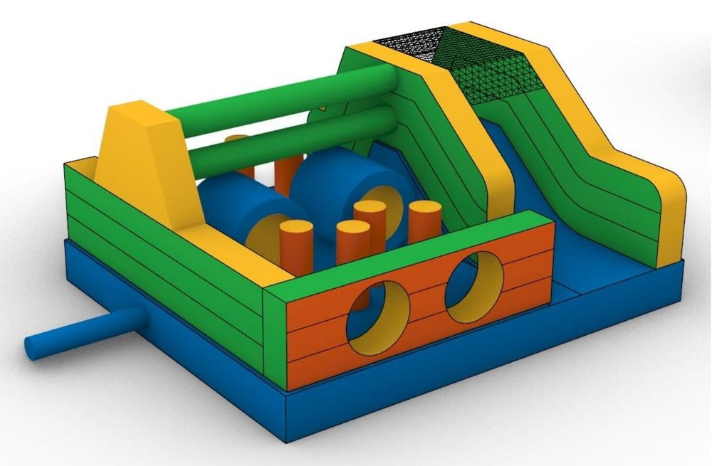 Insuflável profissional em lona