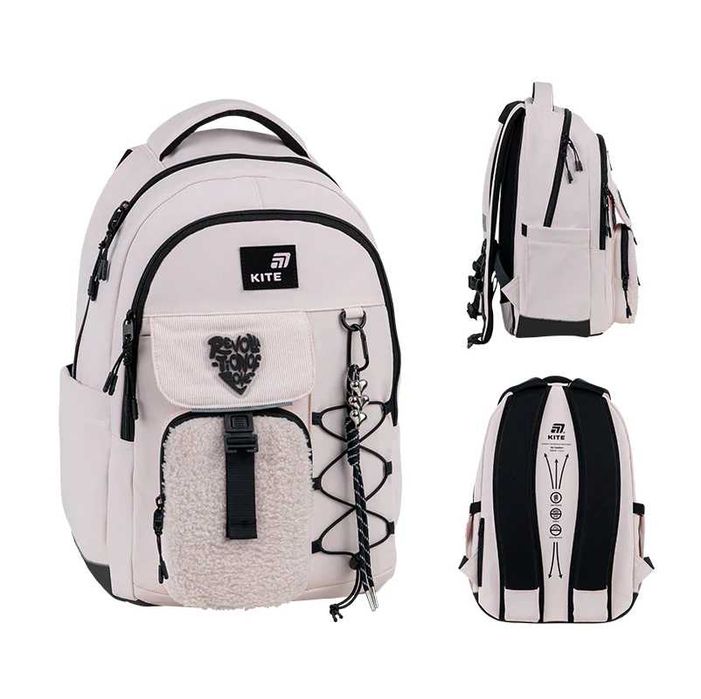 Рюкзак Kite Education teens Tenderly Dark Matte Aggretsuko
