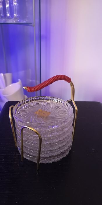 podstawki podkładki spodki pod szklankę Luxhem unikt vintage