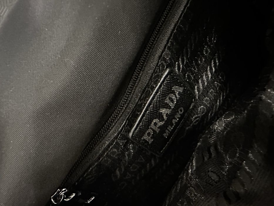 Re-nylon  leather shoulder bag