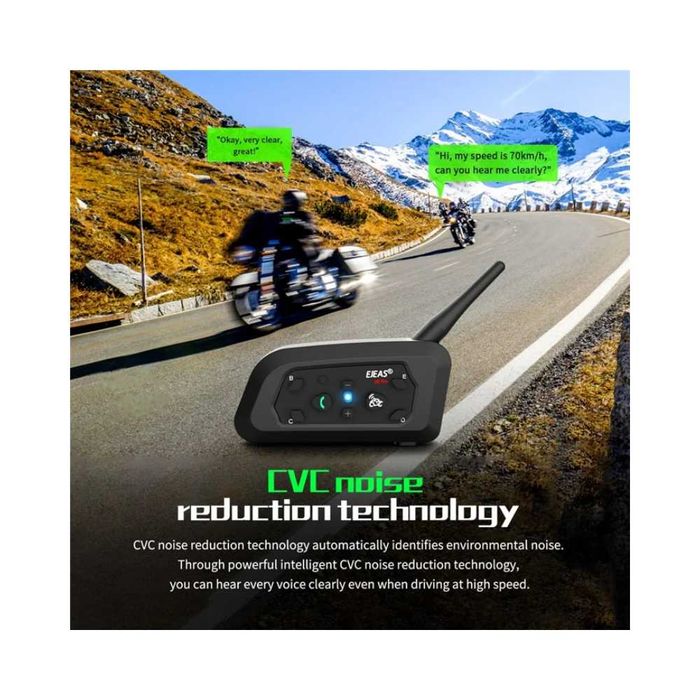 Intercomunicador Bluetooth EJEAS V6 Pro+ – Capacete Moto – IP67