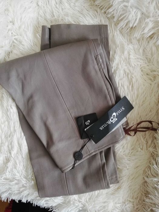 skórzane spodnie 38 M spodnie 100% skóra lamb leather M 38 nowe