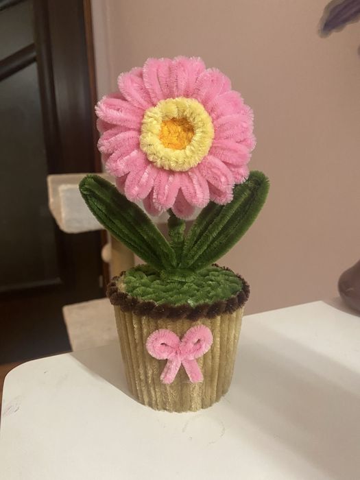 Własnoręcznie robiony różowy gerber