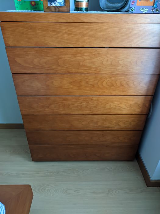 Cama de casal madeira de cerejeira 140x200