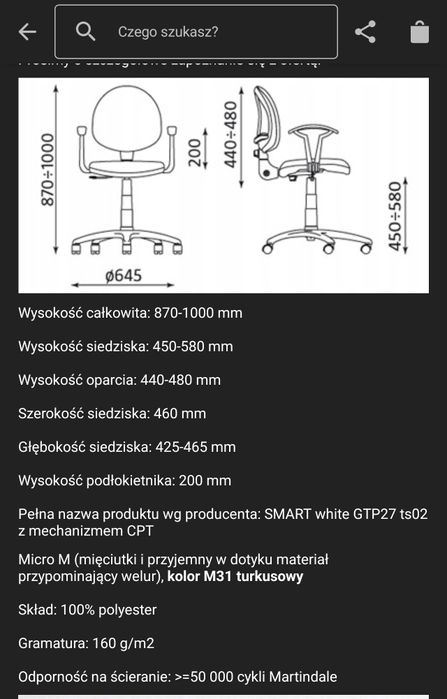 Krzesło biurowe świetny stan