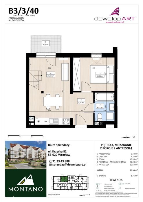 Montano | mieszkanie 3-pok. | B3/3/40