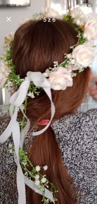 Sukienko-alba, torebka,  wianek