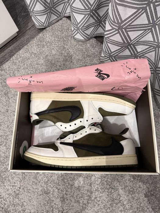 Nike Air Jordan 1 Low Travis Scott Olive – 45.5 – Como Novas