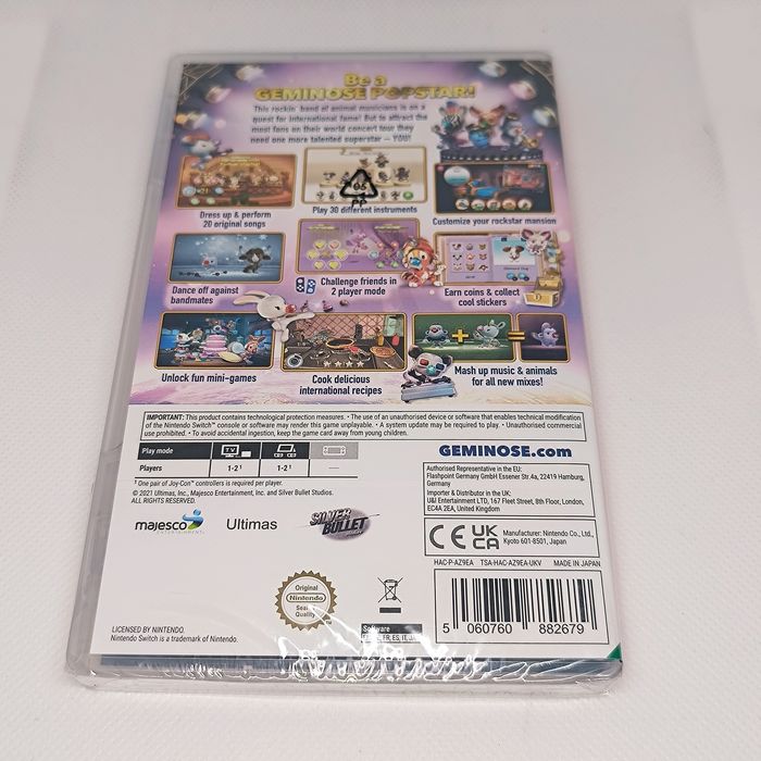 Geminose Animal Popstars Nintendo Switch Novo Selado