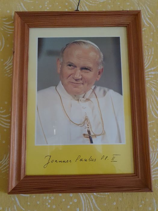 Obraz Ojca Świętego Jana Pawła 2 prl