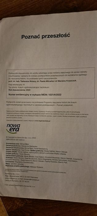 Podręcznik dla historii  Poznać przeszłość  4