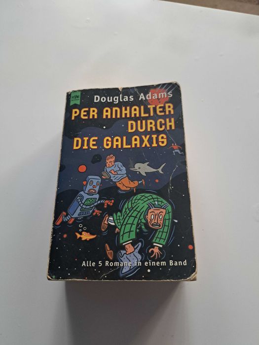 "Per Anhalter durch die Galaxis", Douglas Adams, książka w jęz.niem.
