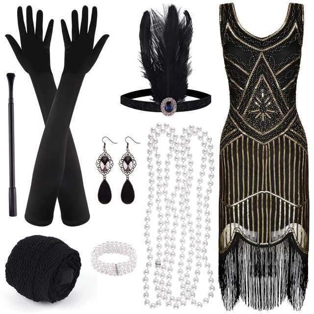 Sukienka stroj Flapper Gatsby 38 M