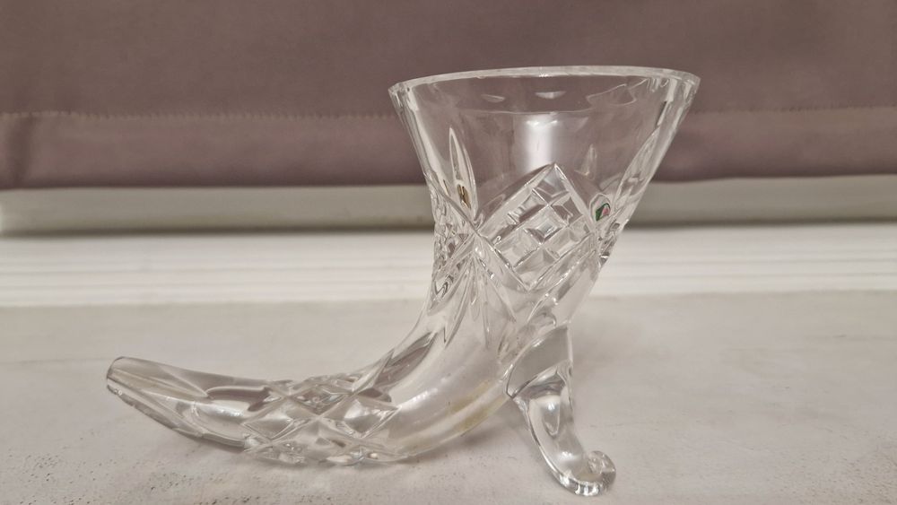 Оригинальная хрустальная ваза чехословакия, 9,3см
