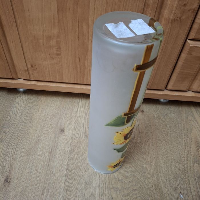 Ваза матове скло, із соняшниками