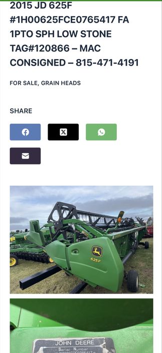 Жатка соєва 625F гідрофлекс