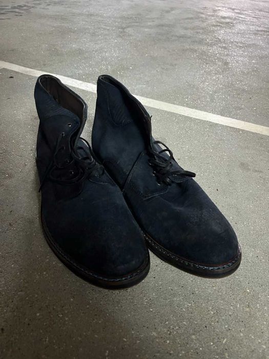 botas de camurça azul tamanho 45