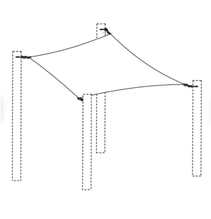 Vela de sombra para jardim