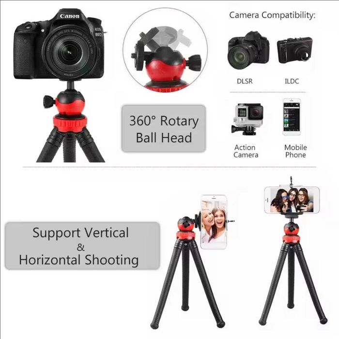 Przenośny statyw elastyczny ośmiornica monopod Selfie Stick