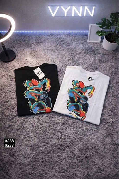 Большой Принт MANTO x Panku • Новая Футболка МАНТО Панку • XS S M L XL XXL