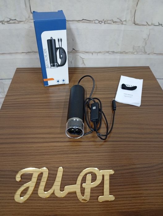 Mikroskop do smartfonów czarny 2w1 USB Android iPhone