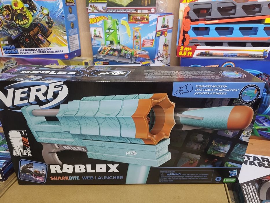 Бластер Нёрф Роблокс Укус Акулы NERF Roblox Sharkbite Rocker Blaster
