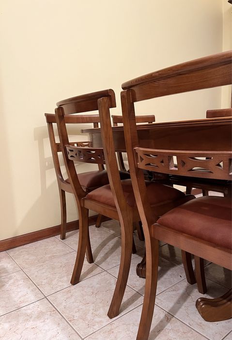 Conjunto sala nogueira natural 500€ novo