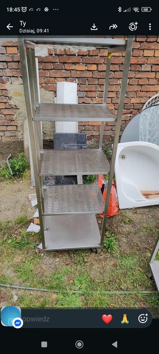 Regał gastronomiczny nierdzewny ociekowy