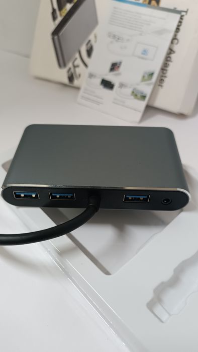 Hub USB C, adaptador 8 em 2 Tipo C com porta de carregamento PD