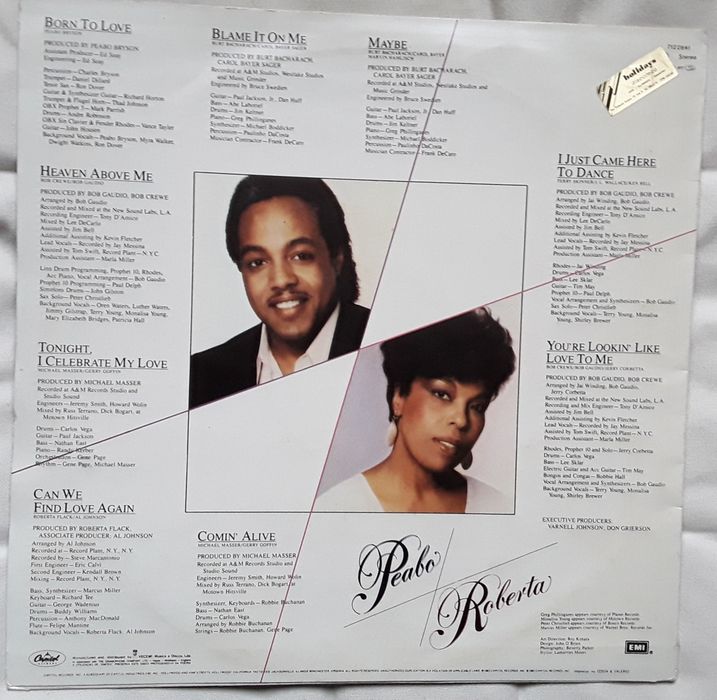 Vinil LP Peabo Bryson e Roberta Flack - Born To Love