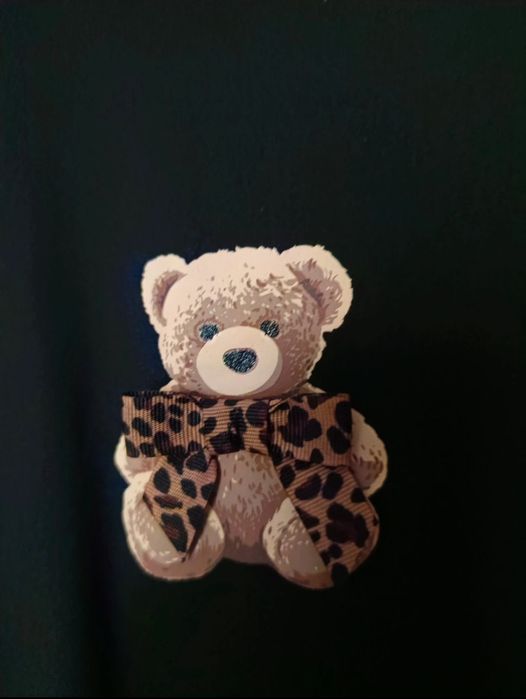 Koszulka T shirt Terranova czarna miś