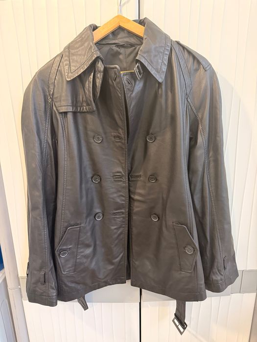 Casaco de pele preto, M, pouco uso