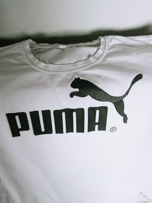 Koszulka logo Puma XL biala damska bawelna