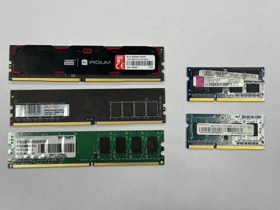 Оперативна пам'ять , DDR3, DDR2 для ПК та ноутбуків