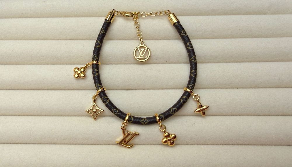 Bransoletka LV Louis brązowa