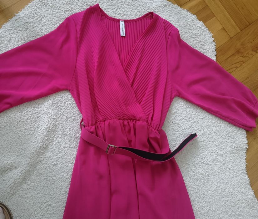 Sukienka Amareno wieczorowa M 38 dekolt różowa 24 hm