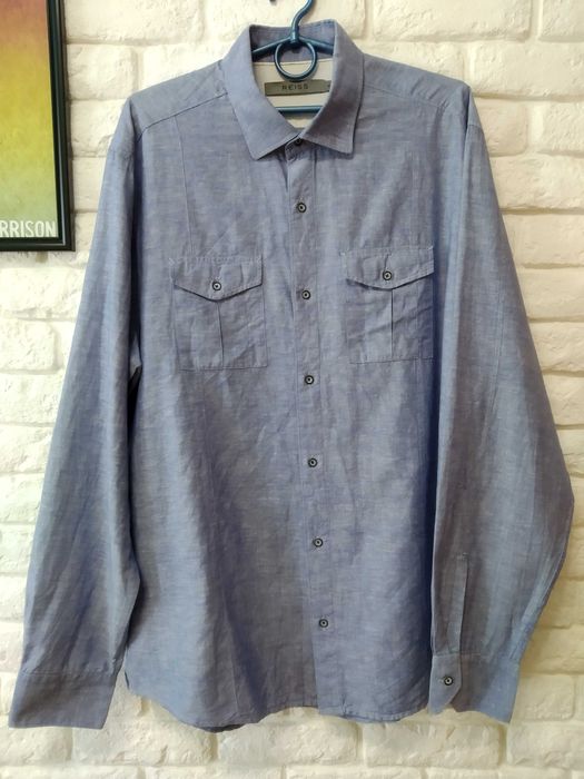 Рубашка Reiss (лен, коттон).